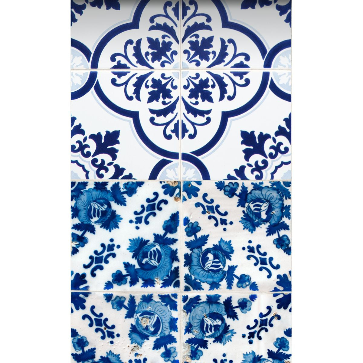 ESTAhome XXL behang grote tegels delfts blauw - 50 x 900 cm - 158002