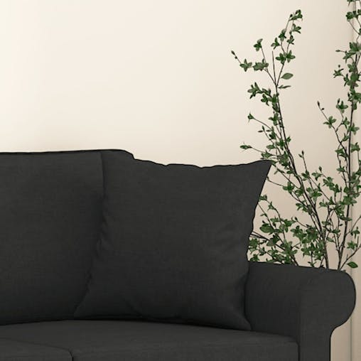 NNEVL Throw Pillows 2 pcs Black 40x40 cm Fabric