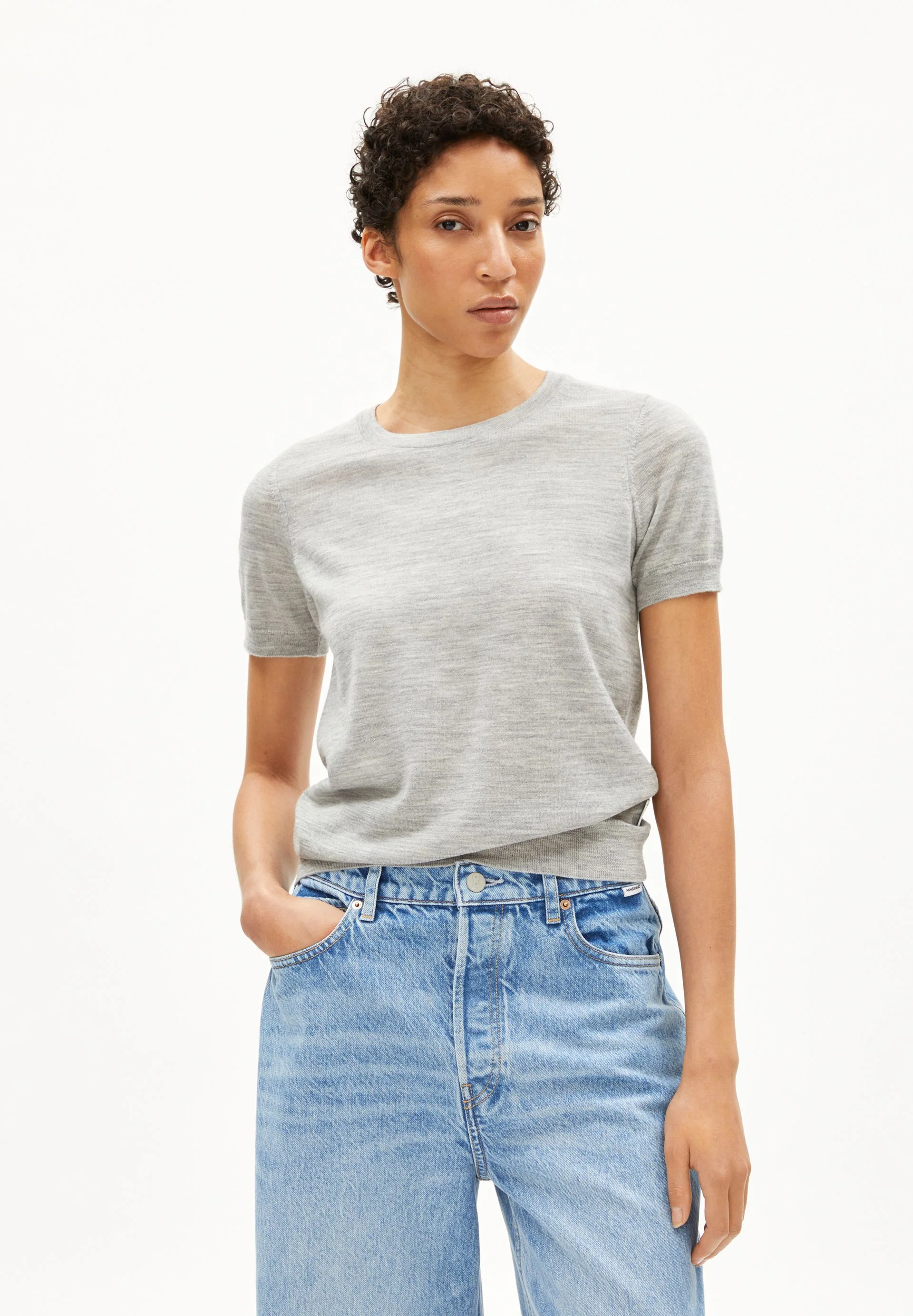 GUILIAA MERINO STRICK T-SHIRT