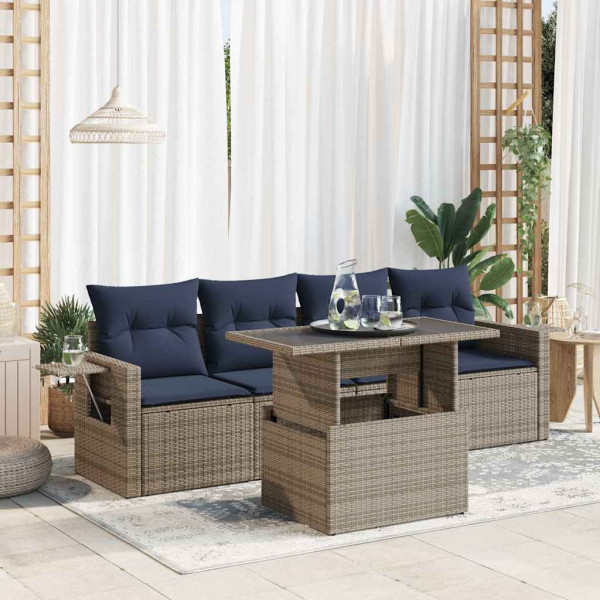 Zestaw Mebli Ogrodowych Stół Rattan Poduszki Do Ogrodu Na Taras Na Patio