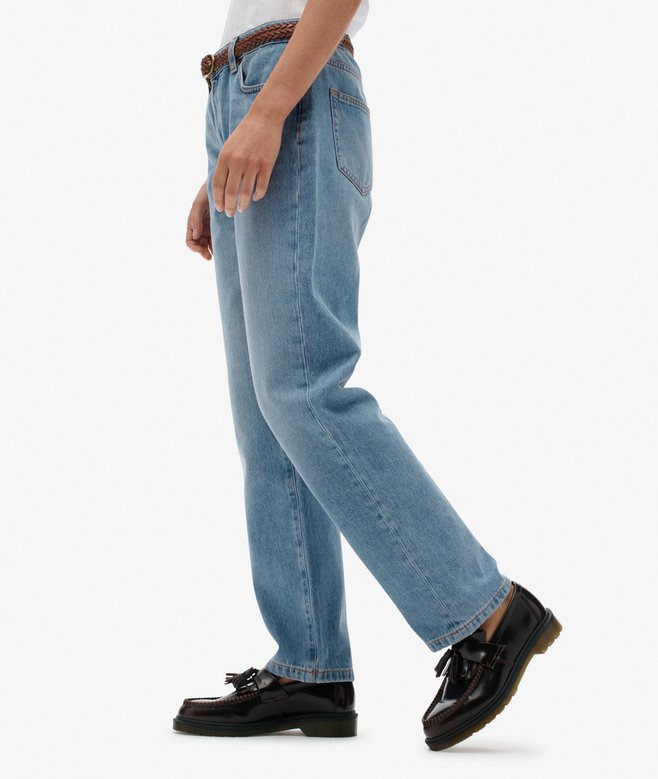 Organic Cotton Mid Rise Straight Jeans