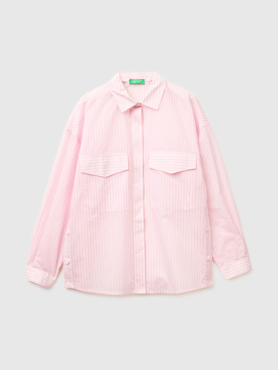 Striped shirt with slits