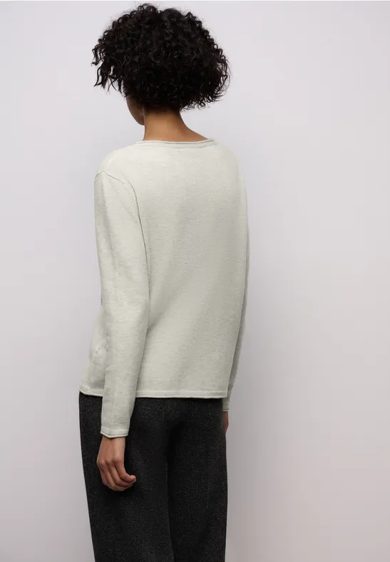 Pullover mit gerolltem Saum