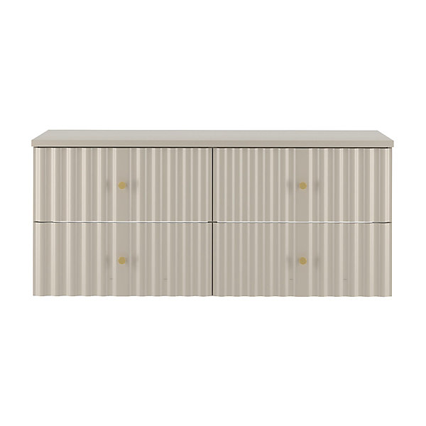 Meuble sous-vasque 120cm plan de toilette Izae Cachemire