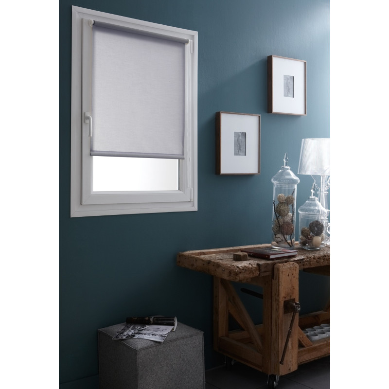 Store enrouleur tamisant Easy gris clair 52 x 170 cm