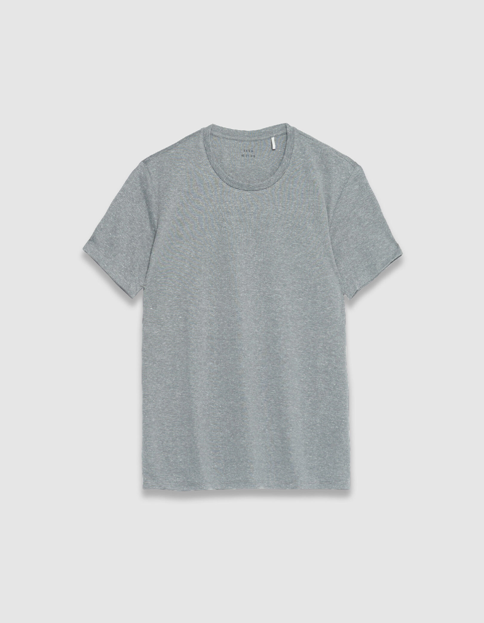 T-shirt col rond gris chiné DRY FAST Homme