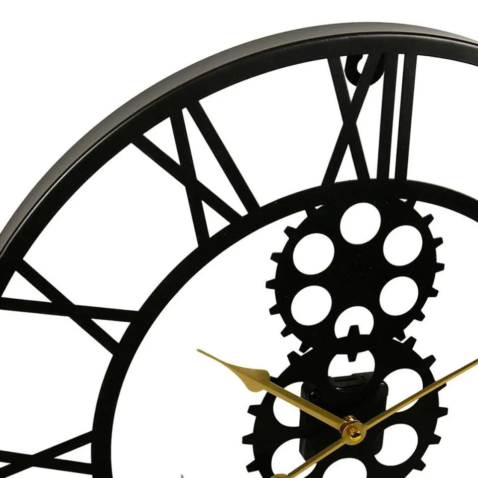 Ostaria Wandklok/muur klok - open uurwerk - D50 cm - metaal