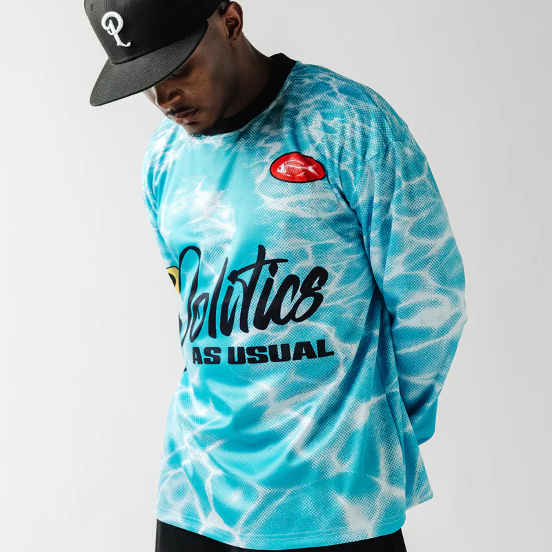Politics L/S Fishing Jersey - Blue