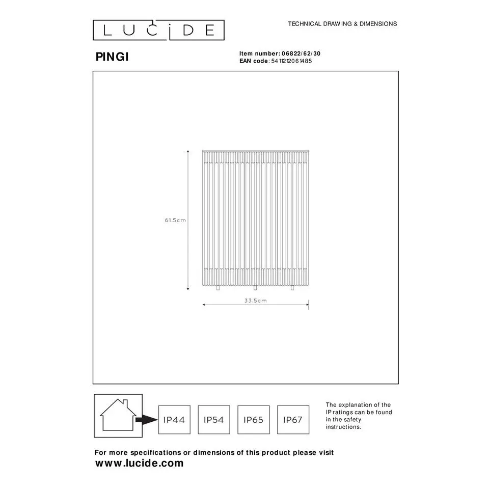 Lucide PINGI Tafellamp - Zwart