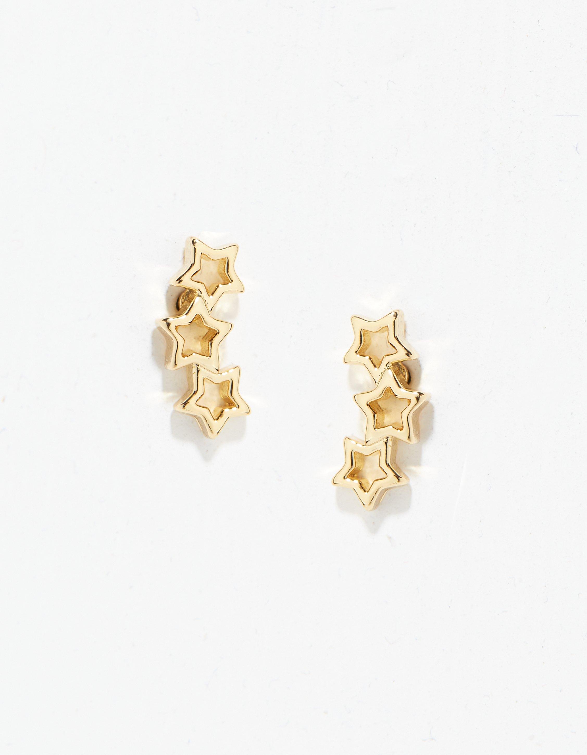 Star Crawler Stud Earrings