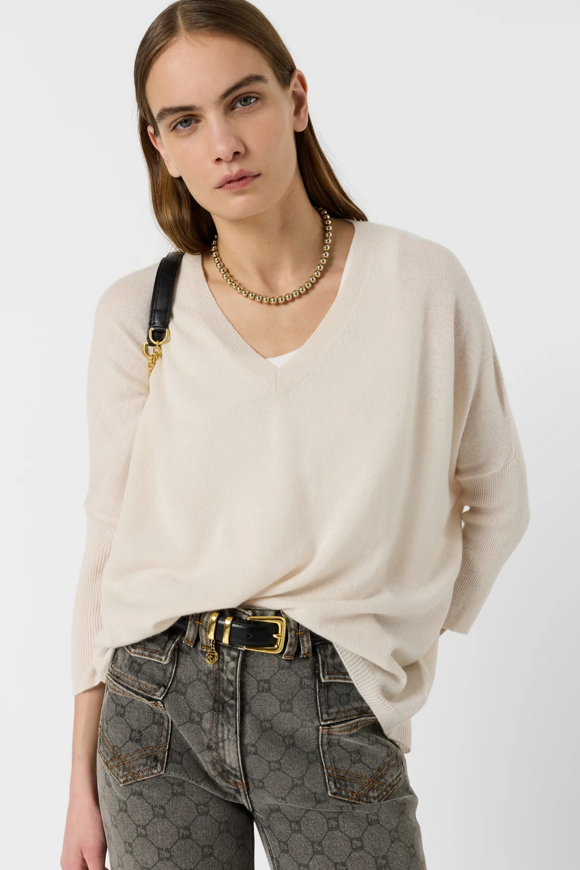Pull V oversize en cachemire - Gilet ESMEE