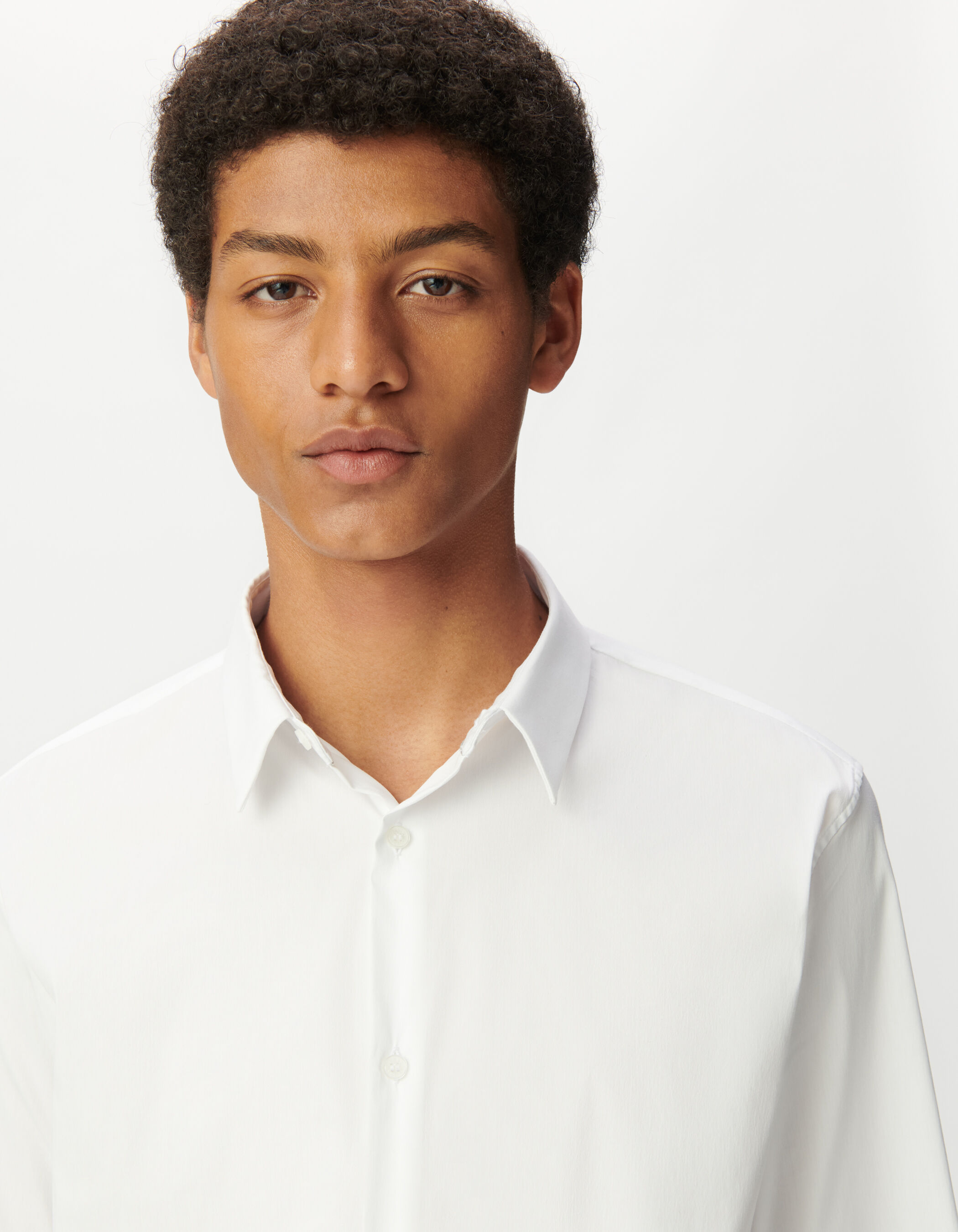 Chemise SLIM blanche en popeline Homme