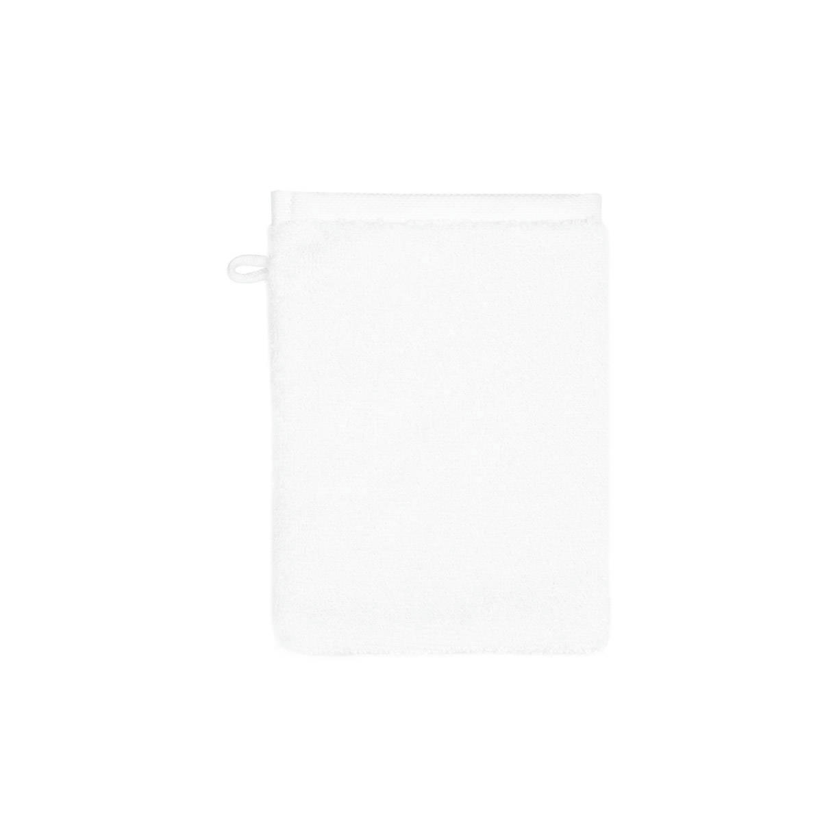 MA DOUCE - Gant de toilette en  coton blanc 15 x 21 cm