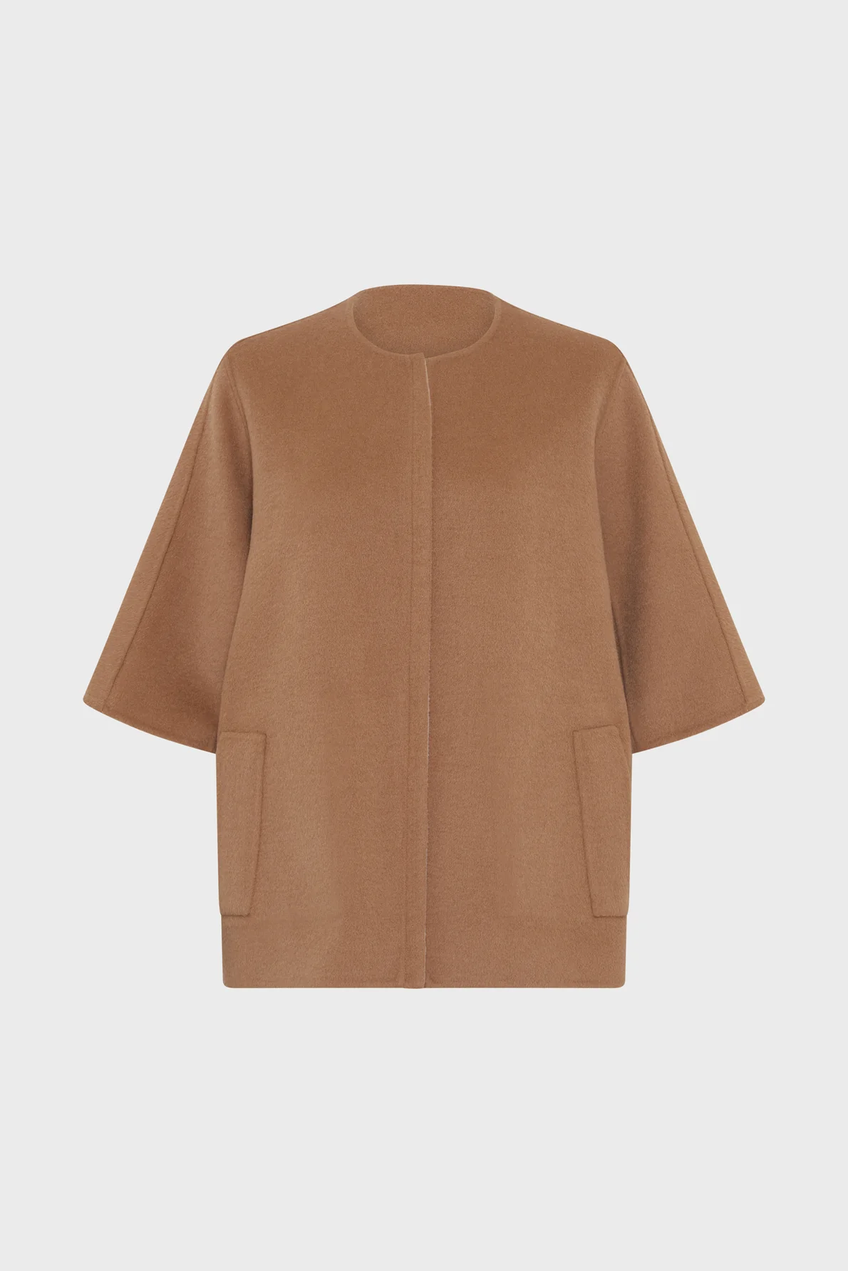 Manteau court réversible en laine fine - PRISSY