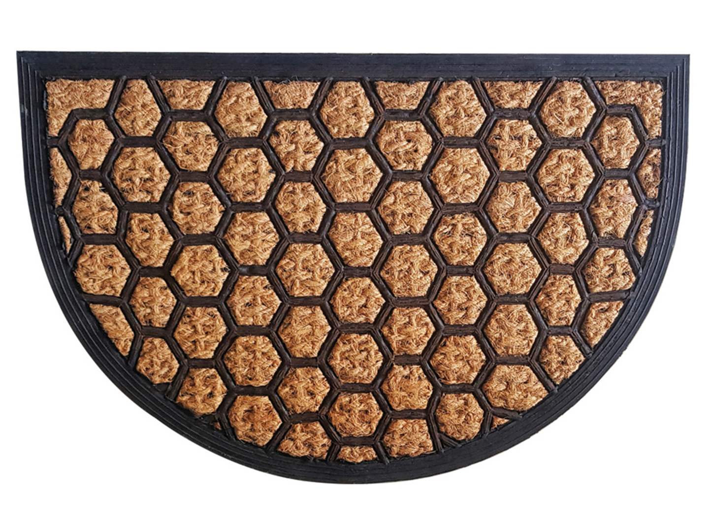 Wycieraczka Tartan półkole 40x60 cm brązowo-czarna