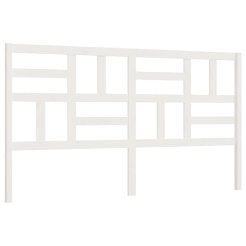NNEVL Bed Headboard White 186x4x104 cm Solid Wood Pine