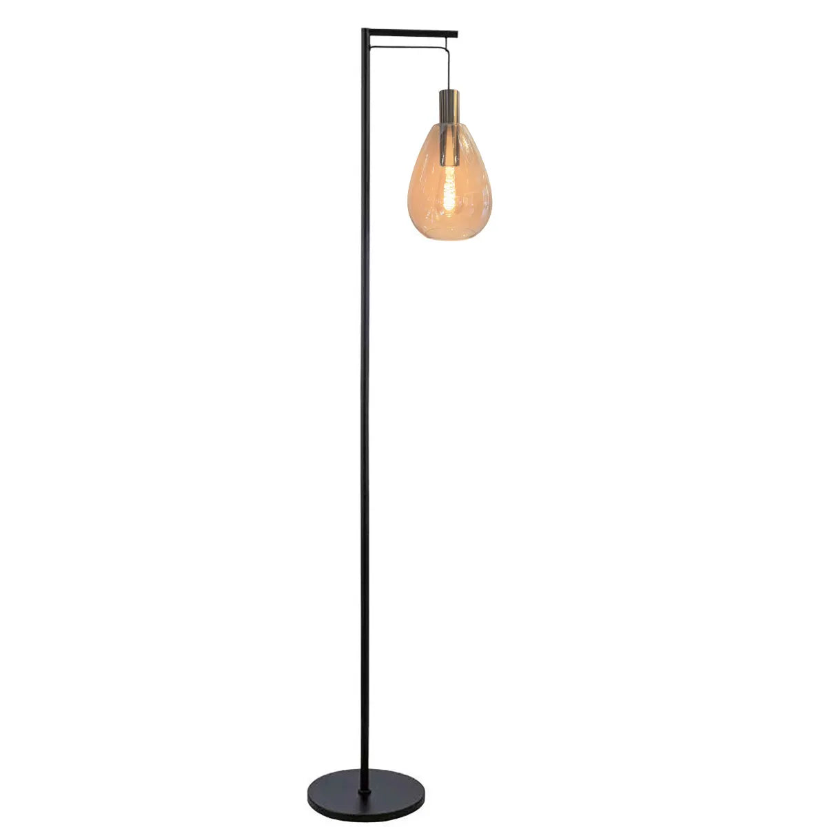 Freelight vloerlamp Dorato - 1 lichts - 28 x 169  cm - zwart goud