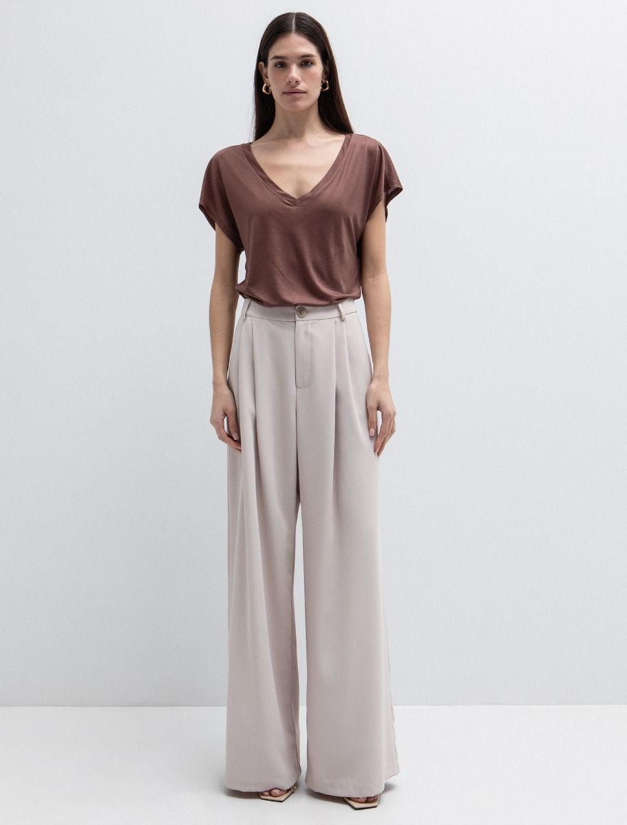 Lyocell μπλούζα με V