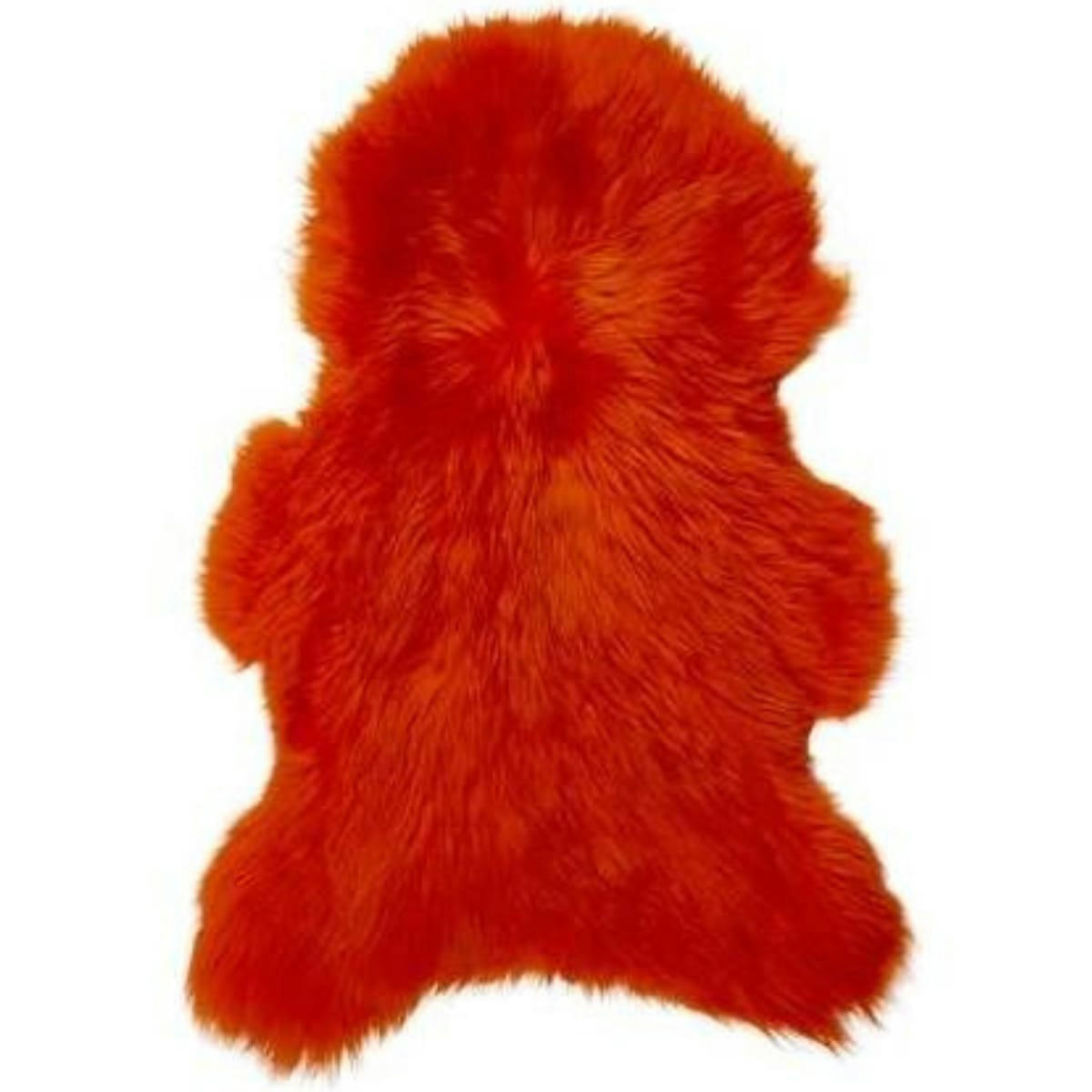 - Tapis en peau de mouton orange