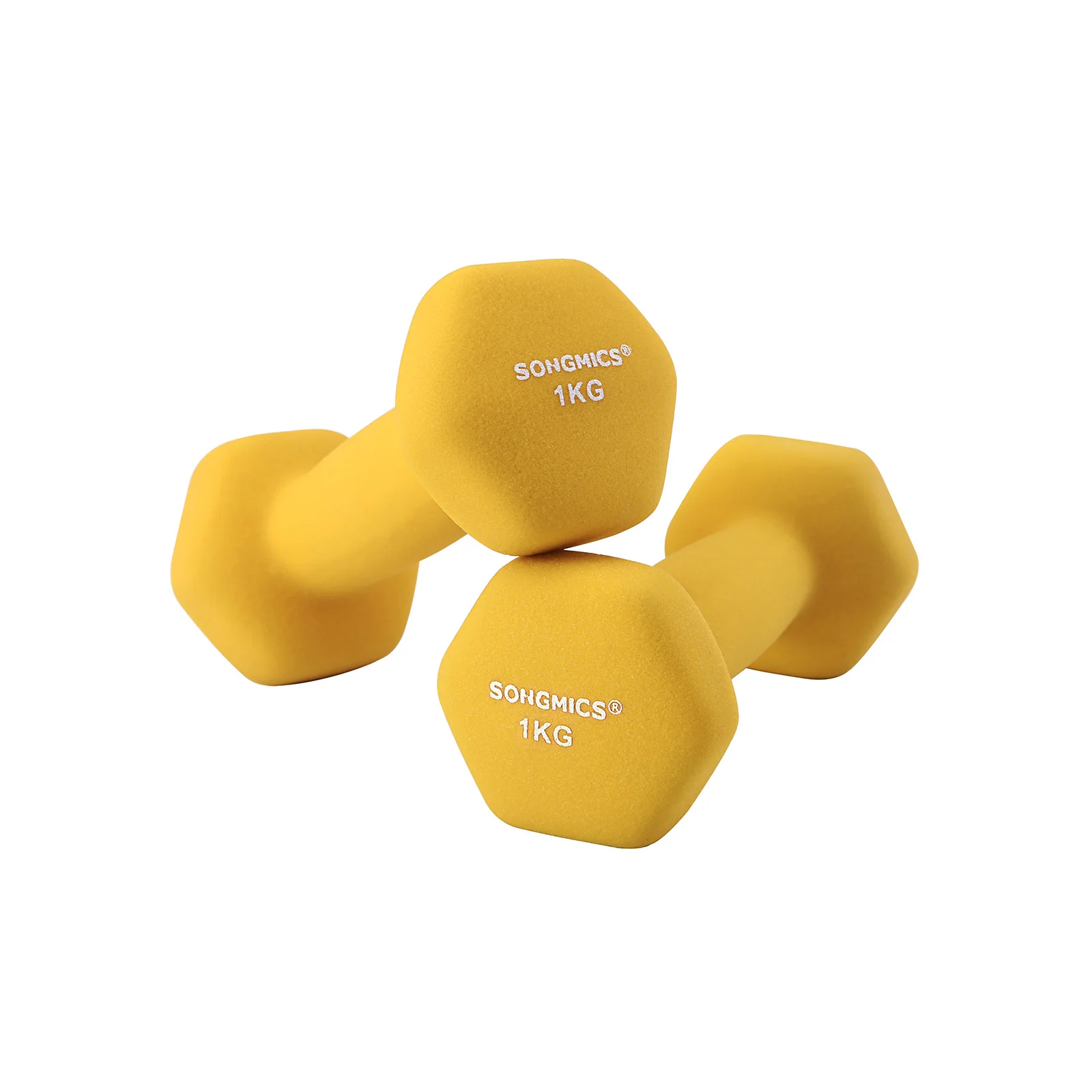 2 Haltères 1 kg jaune