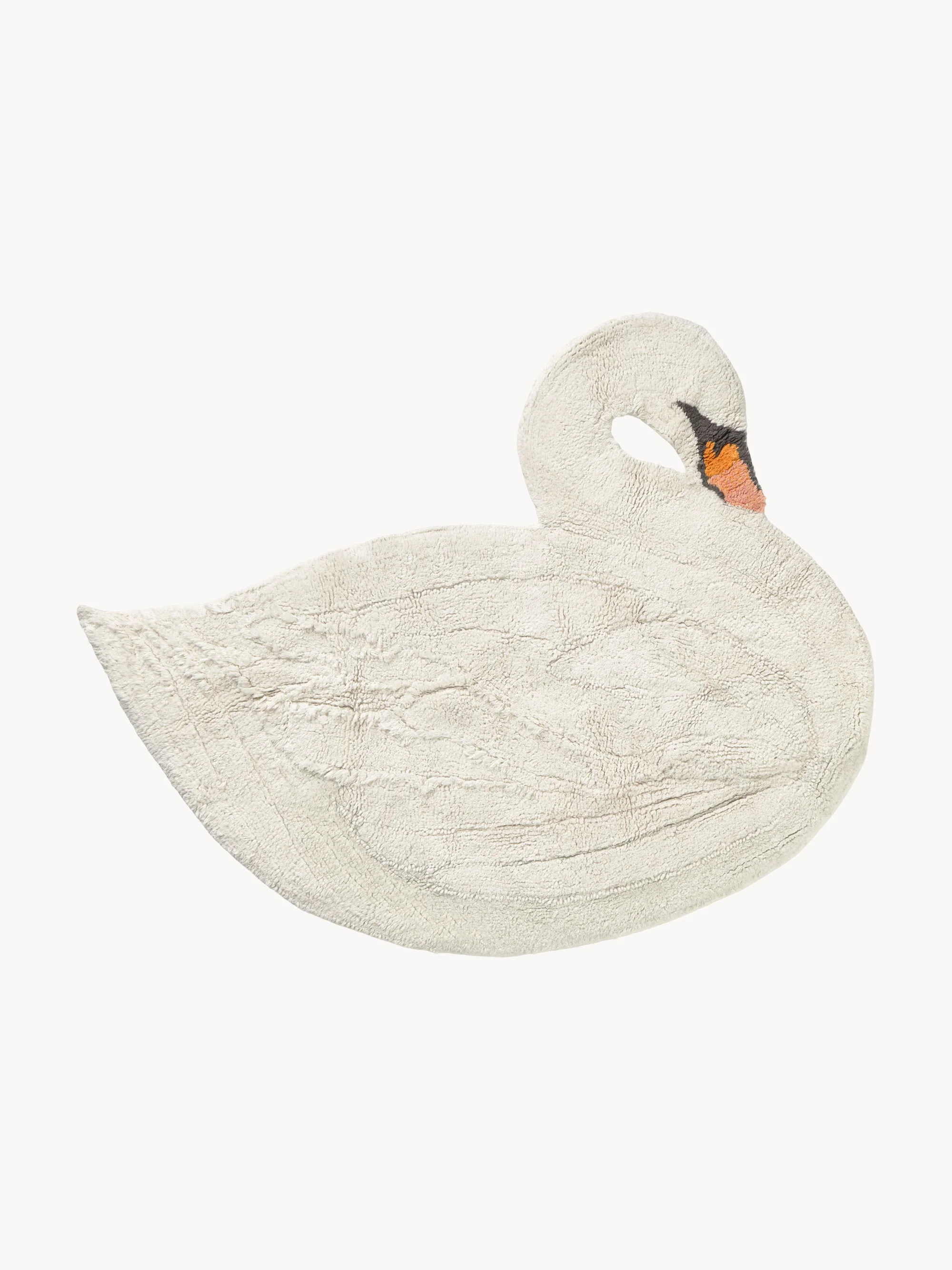 Handgefertigter Kinderteppich Swan Lake, waschbar