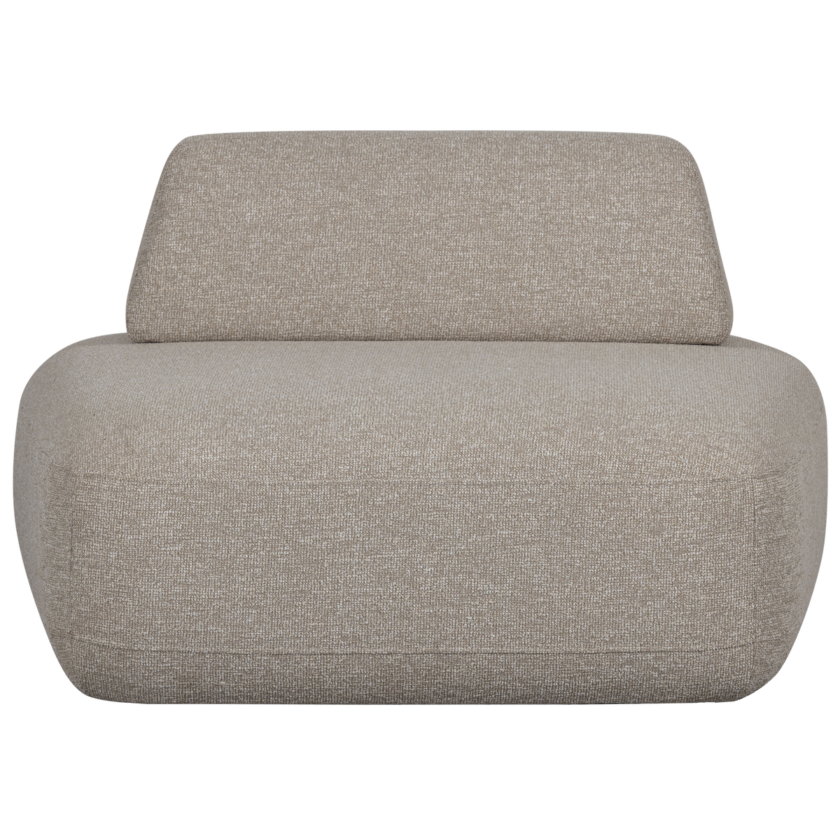 WOOOD fauteuil verplaatsbare rugleuning Sterck - Polyester - Naturel - 70x117x104