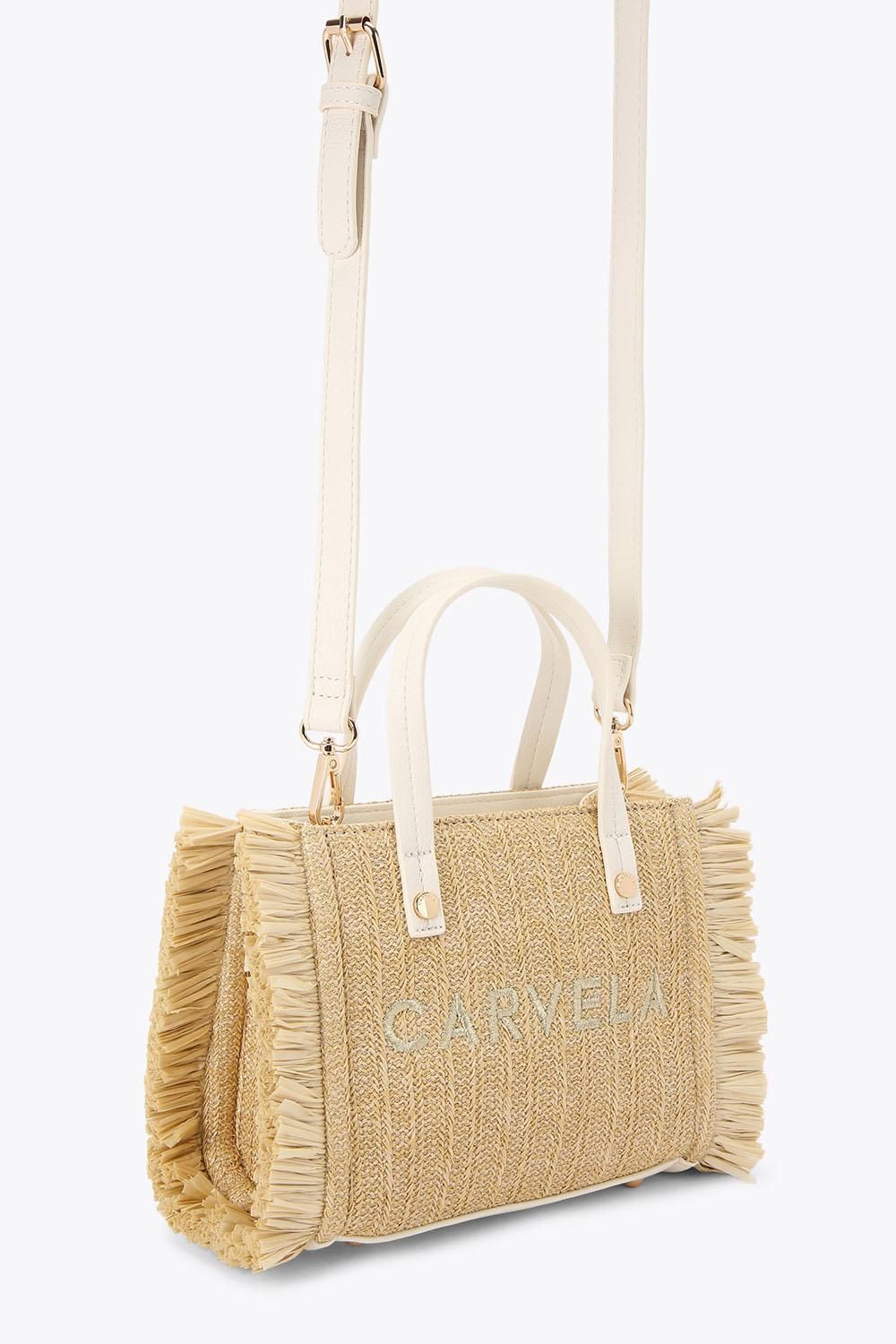 Carvela Frame Raffia Micro' Bag