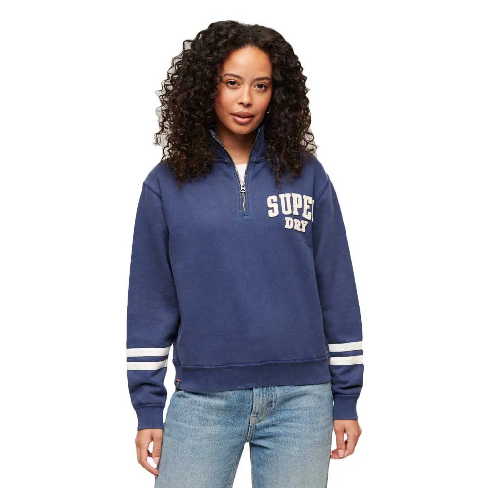 Superdry Athletic Applique half zip sweatshirt