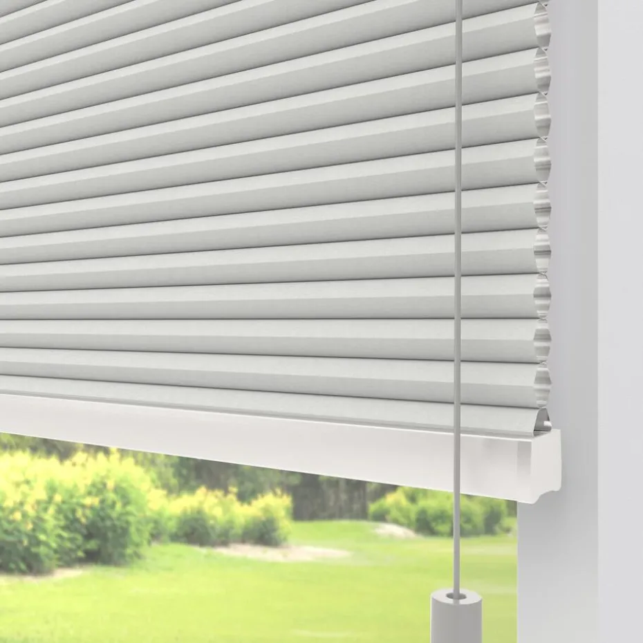 Kwantum Plisségordijnen | Fenstr Dubbel Plissé Aniek  Verduisterend Wit