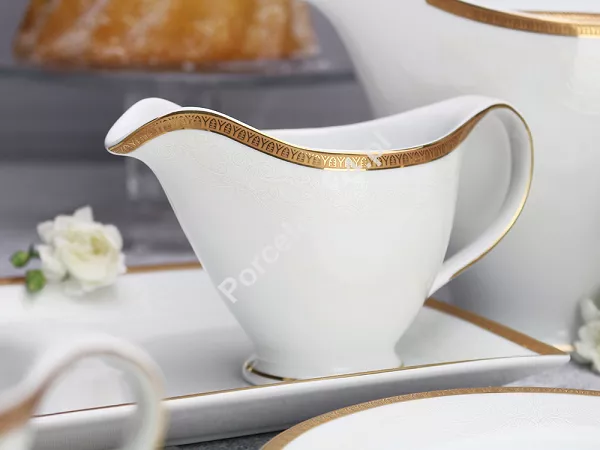 Garnitur do herbaty na 12 osób (40 el.) Bogucice - Antonio Gold Plus 1171