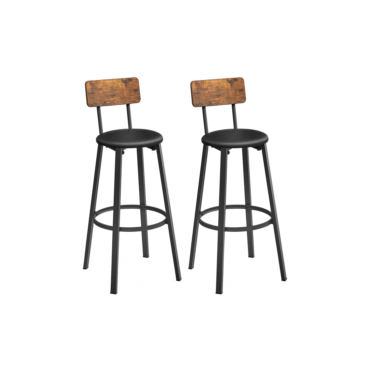 Chaises de bar avec repose-pieds
