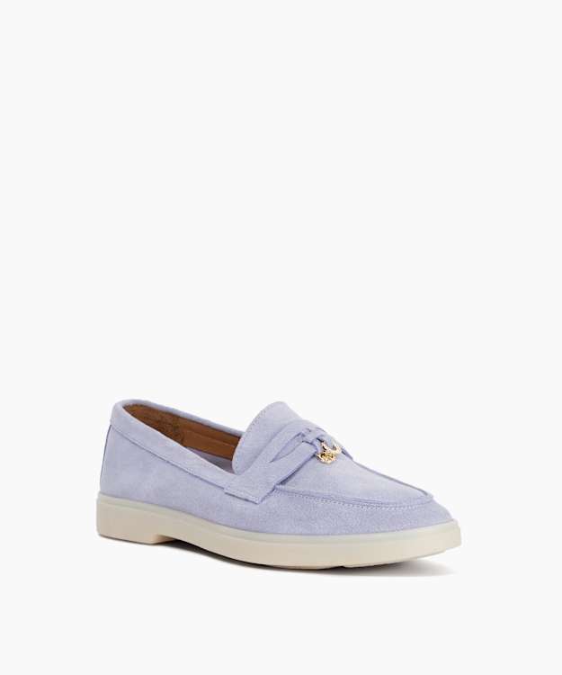 Grinning Light - Suede Slip On Loafers