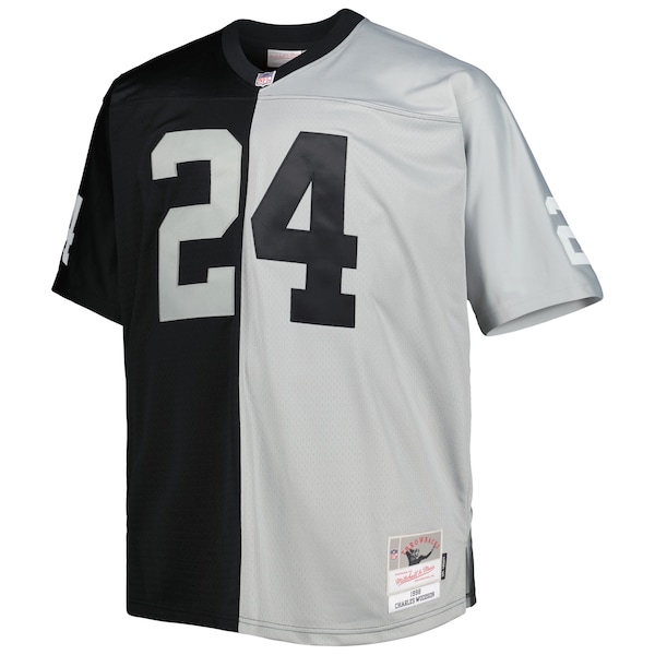 Charles Woodson Las Vegas Raiders Big & Tall Split Legacy Retired Player Replica Jersey - Black/Silver