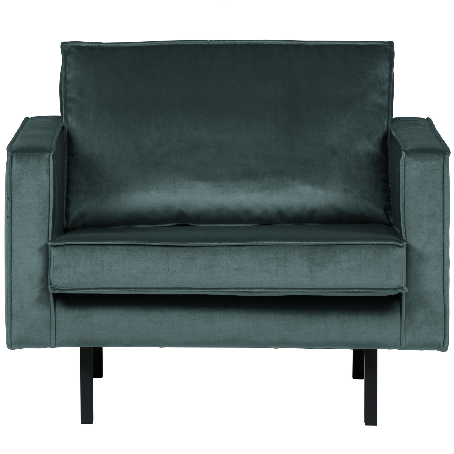 WOOOD fauteuil Rodeo - Velvet - Teal - 85x105x86