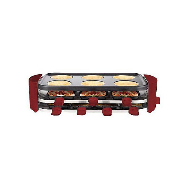 Appareil à raclette 3-en-1 - LITTLE BALANCE - Fun Party - 8 personnes - 1600 W - Piment
