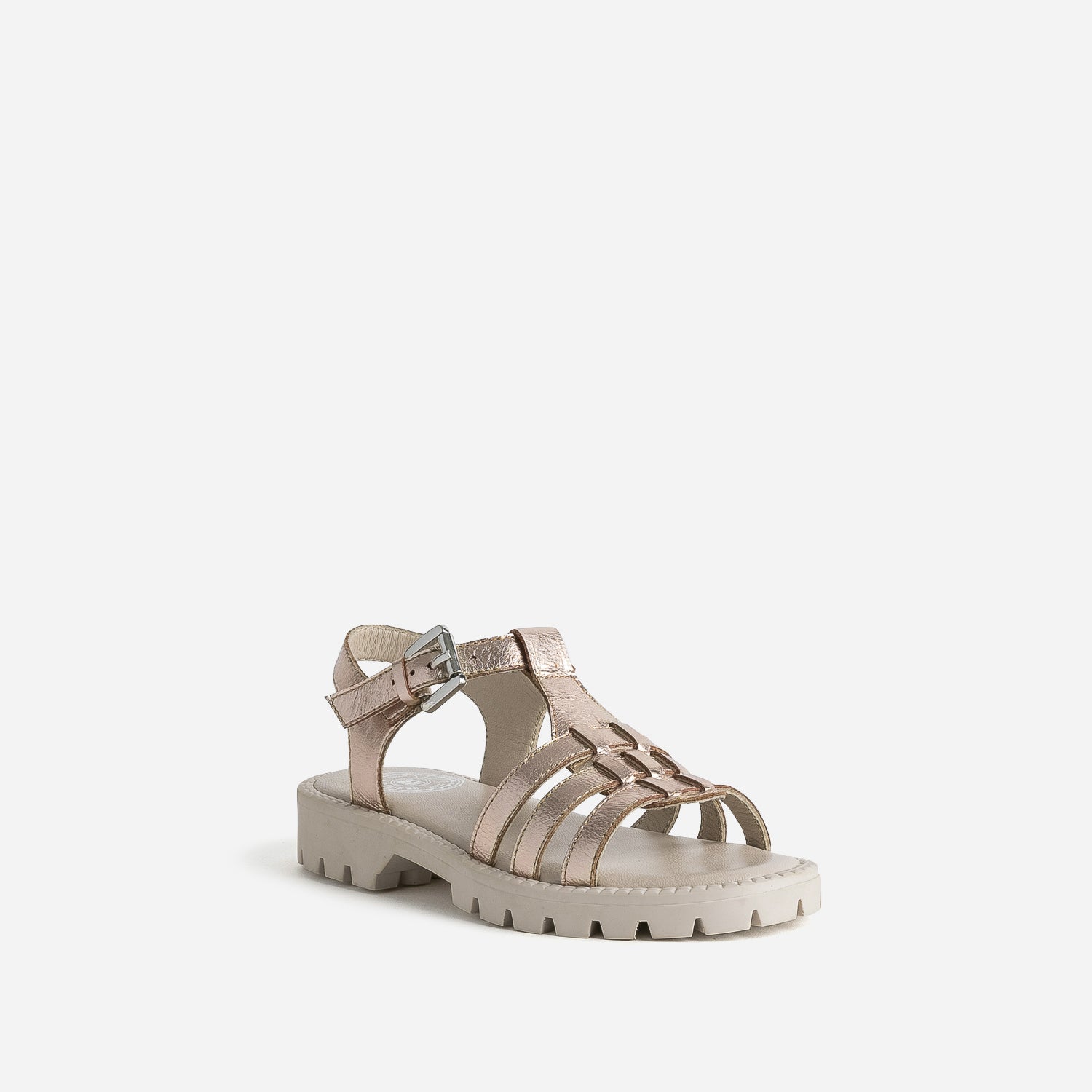 Sandale BUGGY rose cuivré semelle crantée