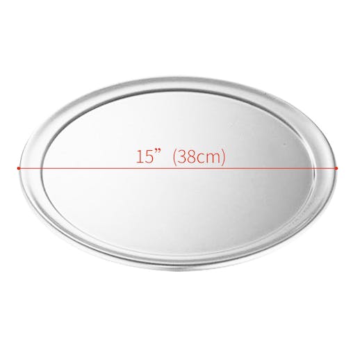 SOGA 2X 15-inch Round Aluminum Steel Pizza Tray Home Oven Baking Plate Pan