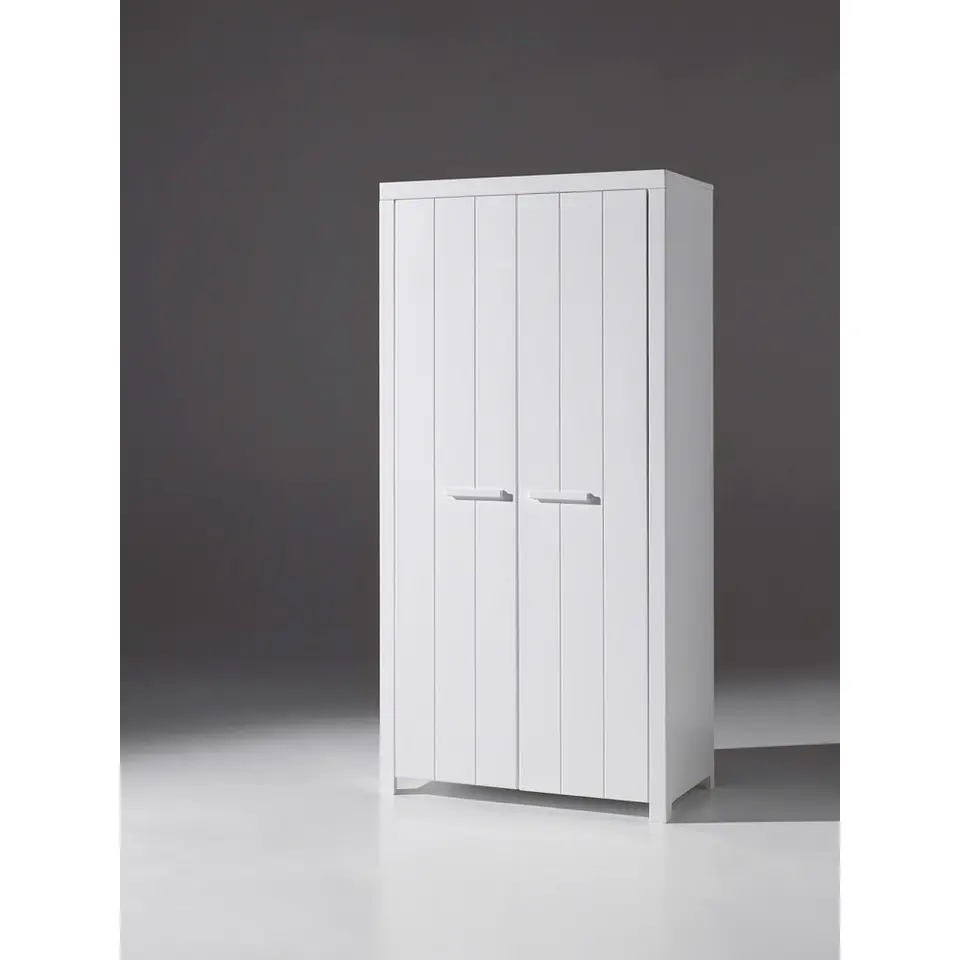 Vipack kledingkast Erik 2-deurs - wit - 205x100x55 cm