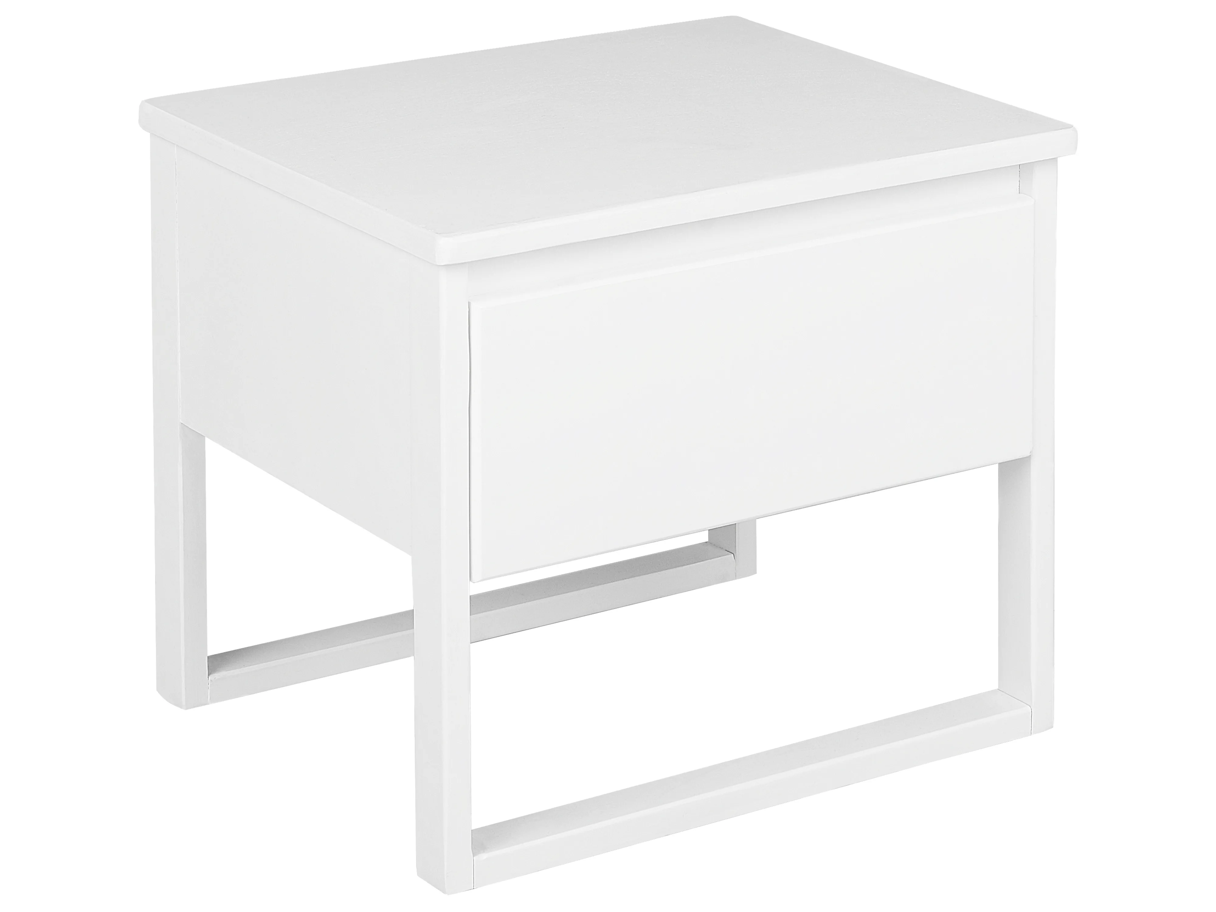 1 Drawer Bedside Table GIULIA Pine Wood White
