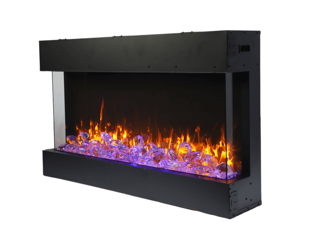 Amantii Smart 50" unit &ndash; 10 5/8" in depth 3 sided glass fireplace