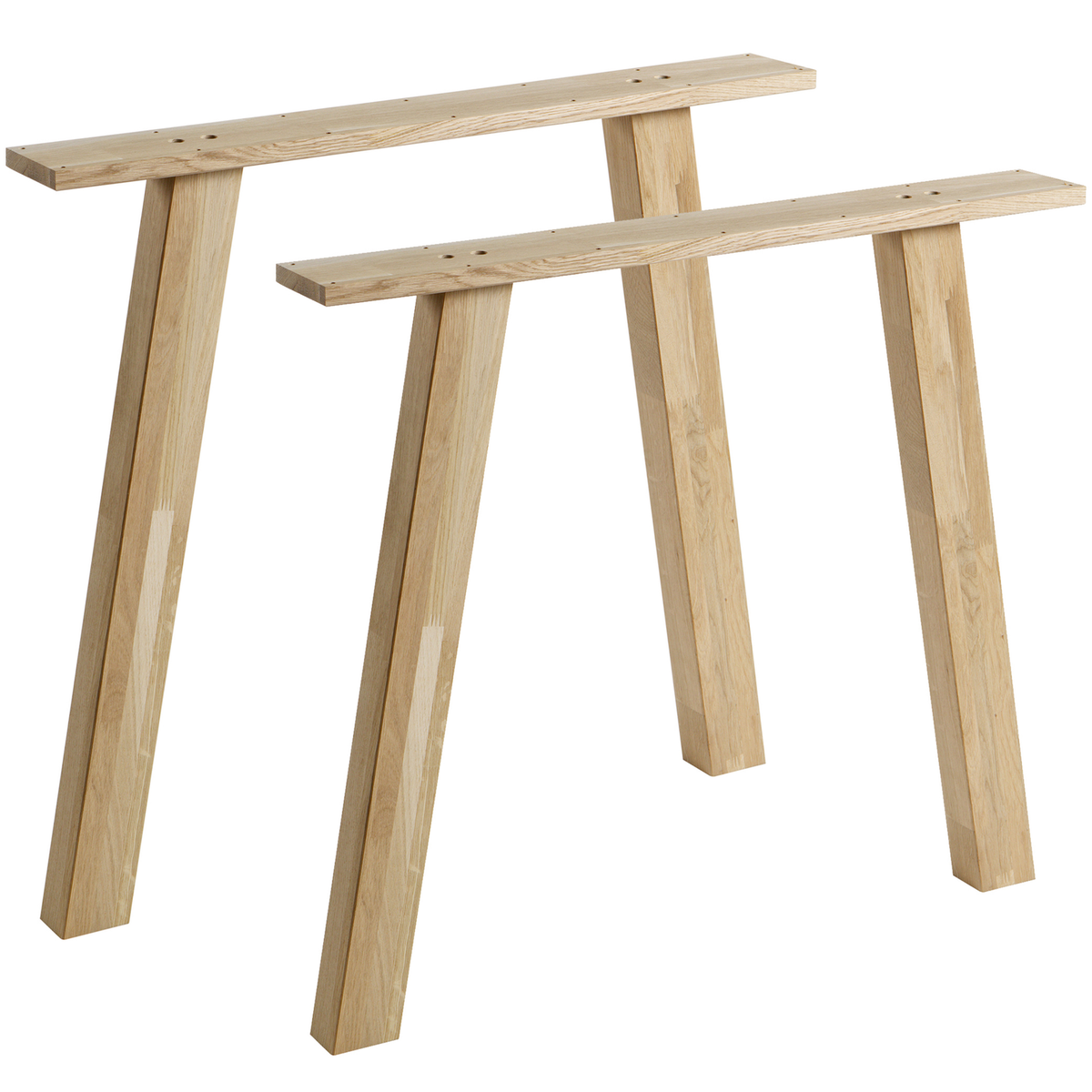 WOOOD a-poot Tablo - Eiken - Transparant - 72x79x10 - Set van 2