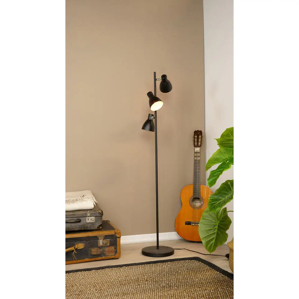 EGLO Seborga Staande lamp - E14 - Aluminium/Staal - Zwart