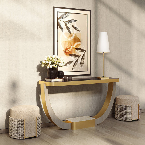 Lampa stołowa z abażurem mosiężno-złota ZARAGOZA 1xE14x40W wys:60cm Maytoni