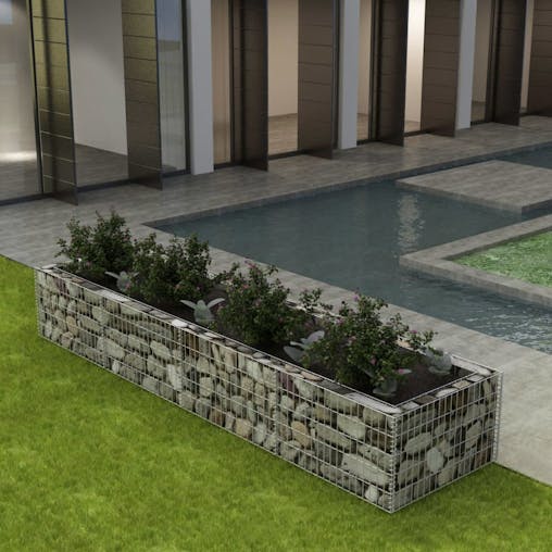 NNEVL Gabion Raised Bed Steel 360x90x50 cm