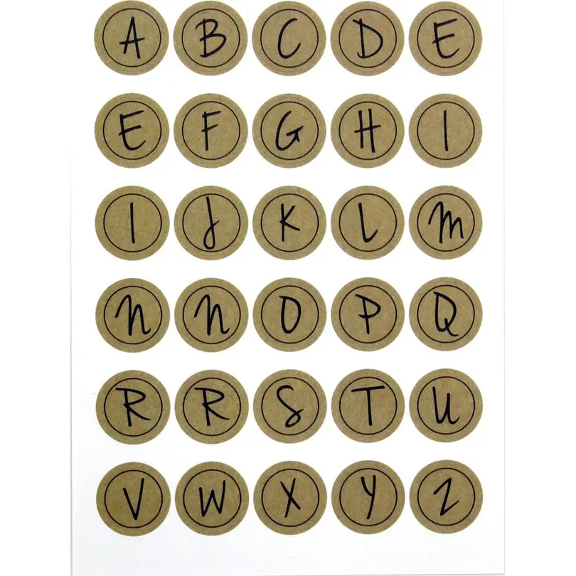 Sticker 6er-Set Alphabet
