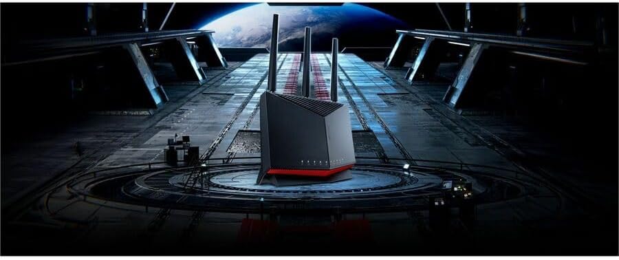 ASUS RT-BE86U BE6800 Dual-Band WiFi 7 Router  Supports 4096-QAM  MLO  AI WAN Detection  AiMesh  Subscription-Free Network Security  and Comprehensive VPN Features  Guest Network Pro  Gaming