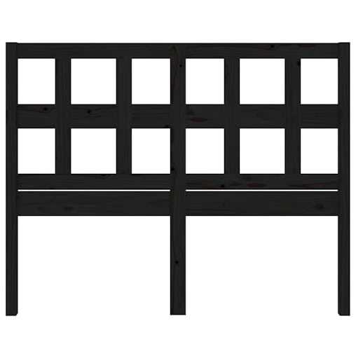 NNEVL Bed Headboard Black 140.5x4x100 cm Solid Wood Pine