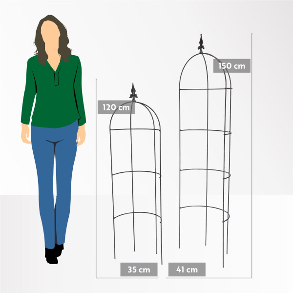 Obelisk Metalowy Ogrodowy Na Kwiaty Róże 150 cm
