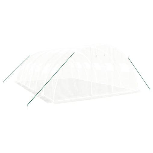 NNEVL Greenhouse with Steel Frame White 24 m&sup2; 6x4x2 m