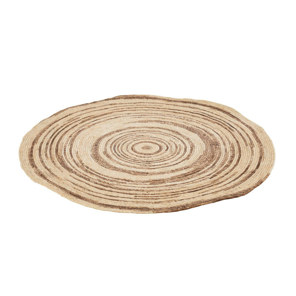 - Tapis rond maïs beige marron D79cm